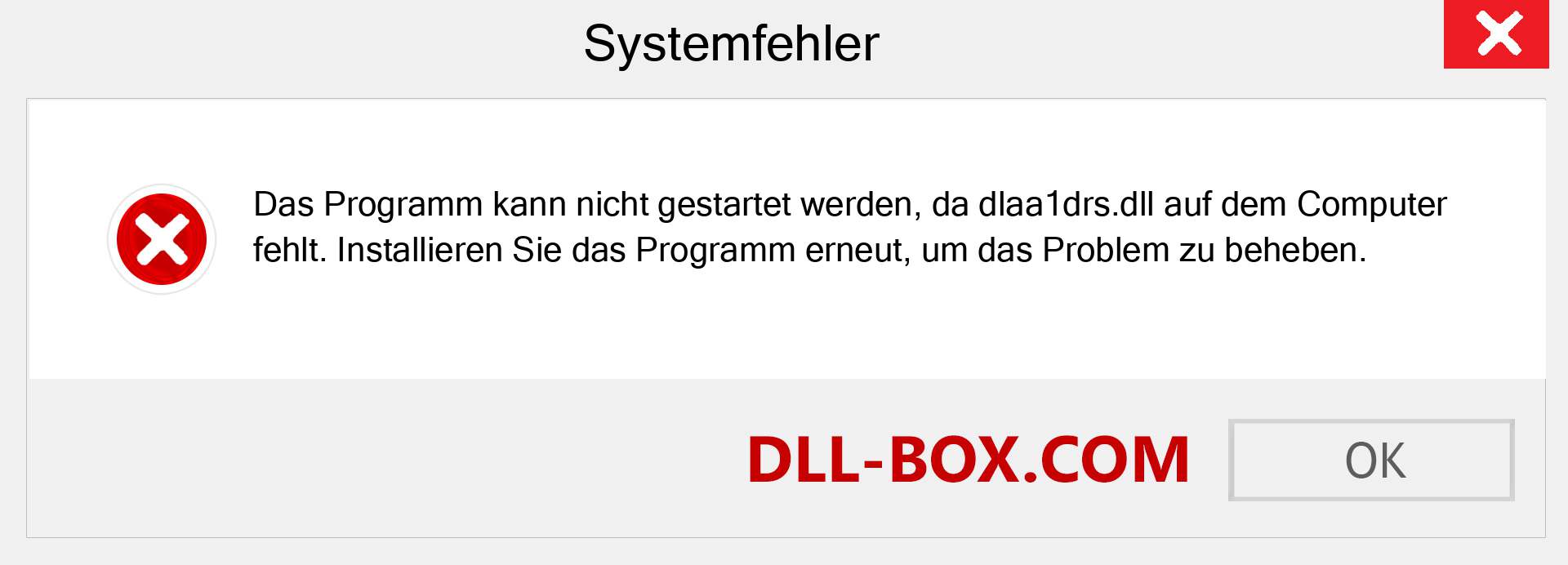 dlaa1drs.dll-Datei fehlt?. Download für Windows 7, 8, 10 - Fix dlaa1drs dll Missing Error unter Windows, Fotos, Bildern