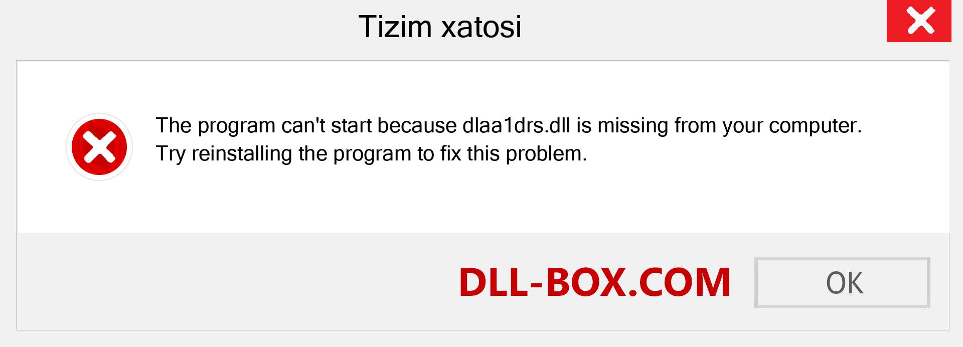 dlaa1drs.dll fayli yo'qolganmi?. Windows 7, 8, 10 uchun yuklab olish - Windowsda dlaa1drs dll etishmayotgan xatoni tuzating, rasmlar, rasmlar